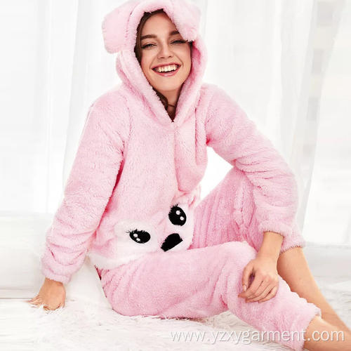 Solid Pink Island Fleece Pajama Set